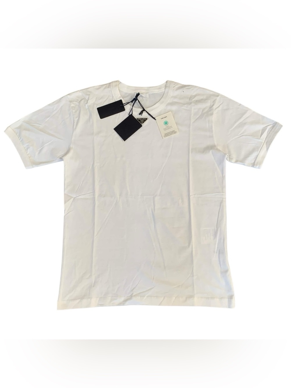 Prada White Short Sleeve Crew Neck Tee